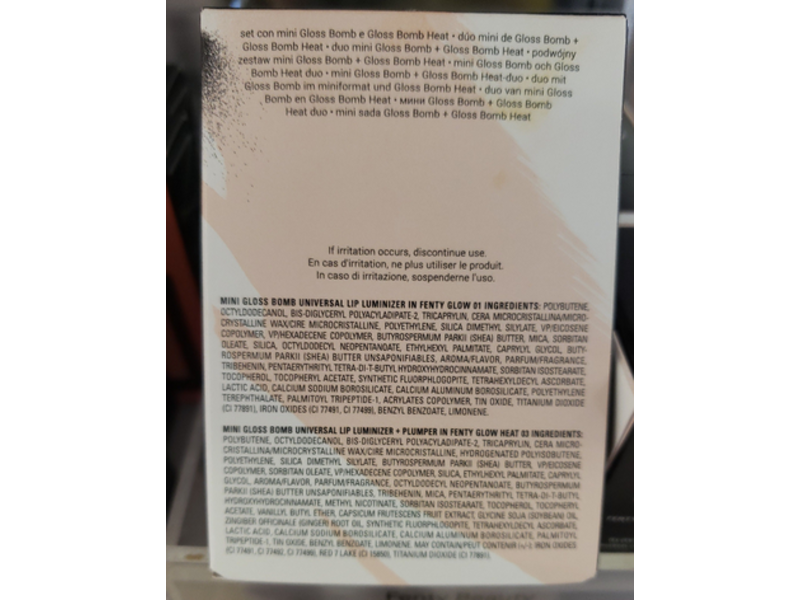 Fenty Beauty Mini Gloss Bomb + Gloss Bomb Heat Duo, Fenty Glow, Uncensored, 0.18 fl oz/5.5 mL