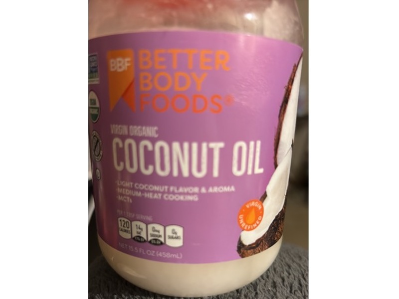 BetterBody Foods Organic Coconut Oil, 15.5 fl zo/458 mL