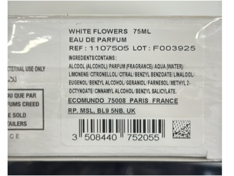 Creed Les Royales Exclusives Eau De Parfum Spray, White Flowers, 2.5 fl oz/75 mL