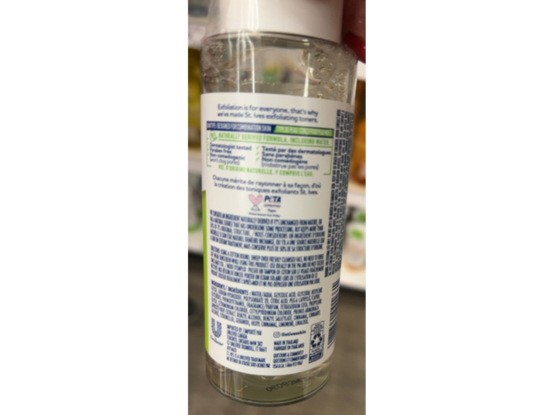 St. Ives Apricot AHA Exfoliating Toner, 6.68 fl oz/197.5 mL