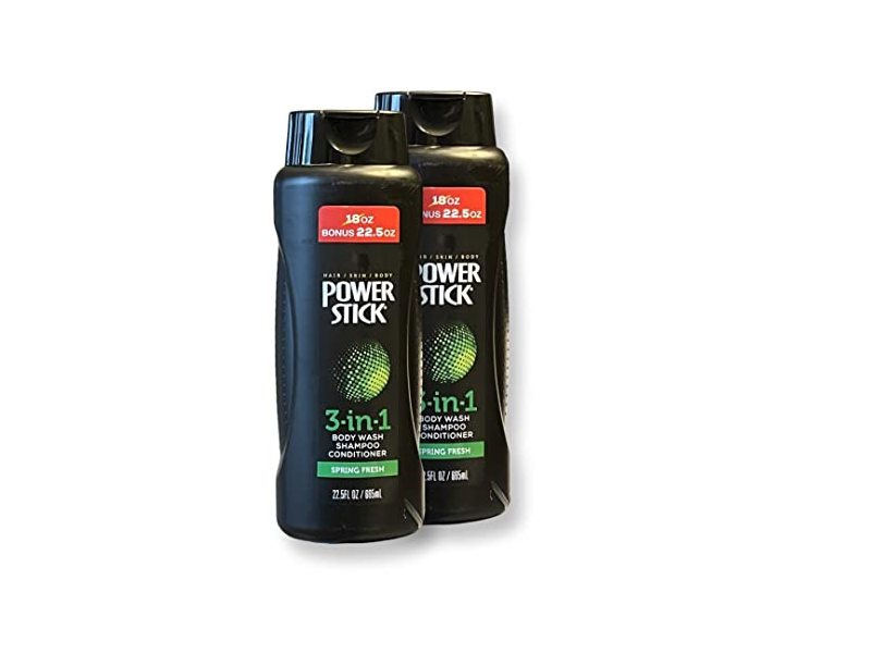 Power Stick 3 In 1 Shampoo Conditioner Body Wash, Spring Fresh, 22.5 fl oz/665 mL