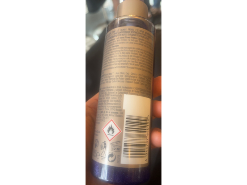 Schwarzkopf Blond Me Cool Blondes Neutralizing Spray Conditioner, 5.07 fl oz/150 mL