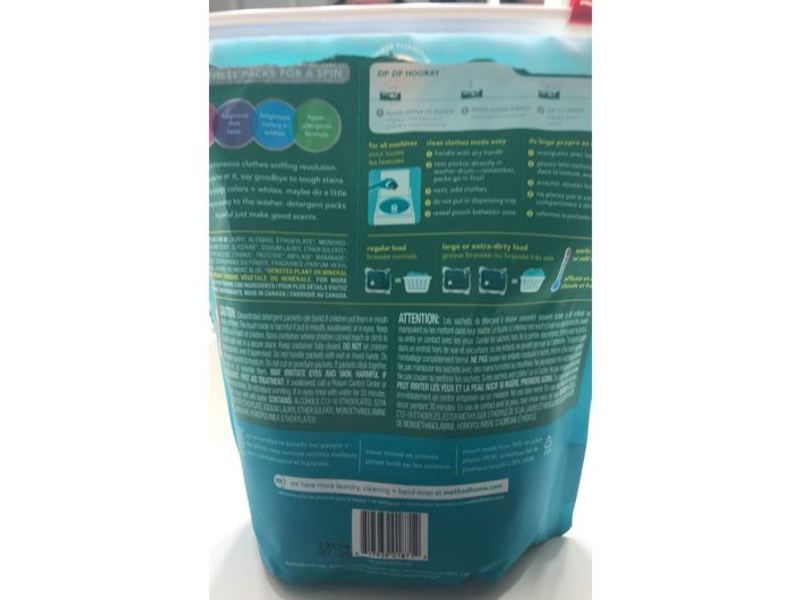 Method Laundry Detergent Packs, Beach Sage, 620 g, 42 Loads