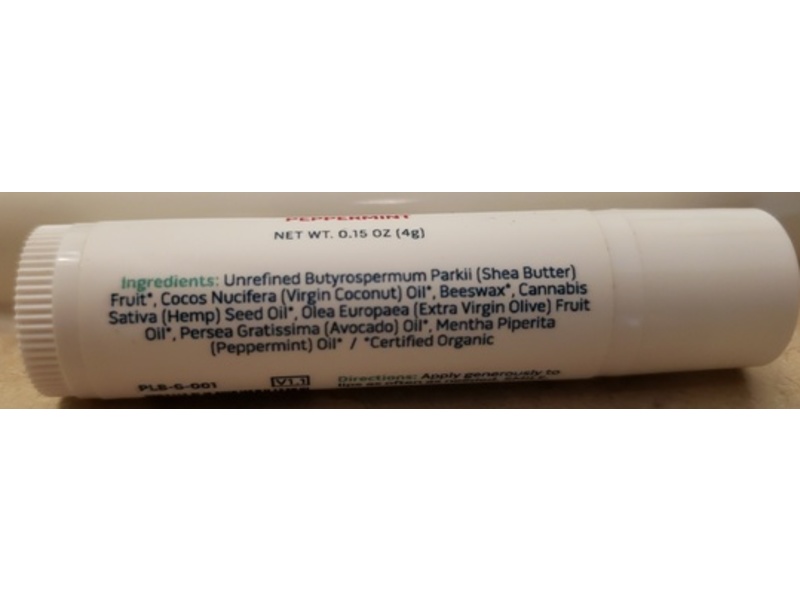 Primal Life Grunt Lip Balm, Peppermint, 0.15 oz/4 g