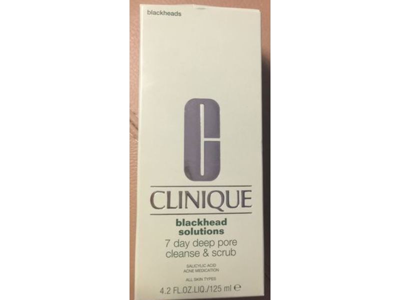 Clinique Blackhead Solutions 7 Day Deep Pore Cleanser & Scrub, Salicylic Acid, 4.2 fl oz/125 mL