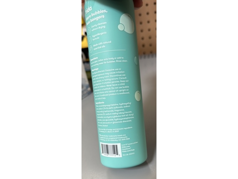 Frida Baby Breathe Easy Vapor Bubble Bath + Body Wash, Eucalyptus, 1 fl oz