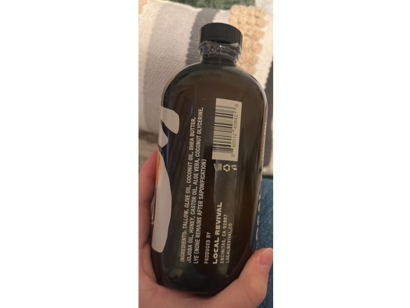 Local Revival Organic Body Wash, Tallow & Honey 16 fl oz