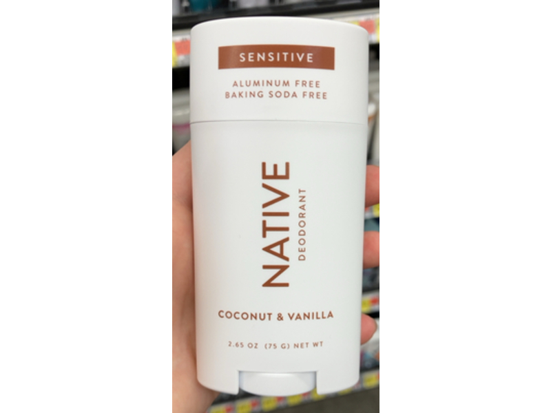Native Sensitive Deodorant, Coconut & Vanilla, 2.65 oz/75 g