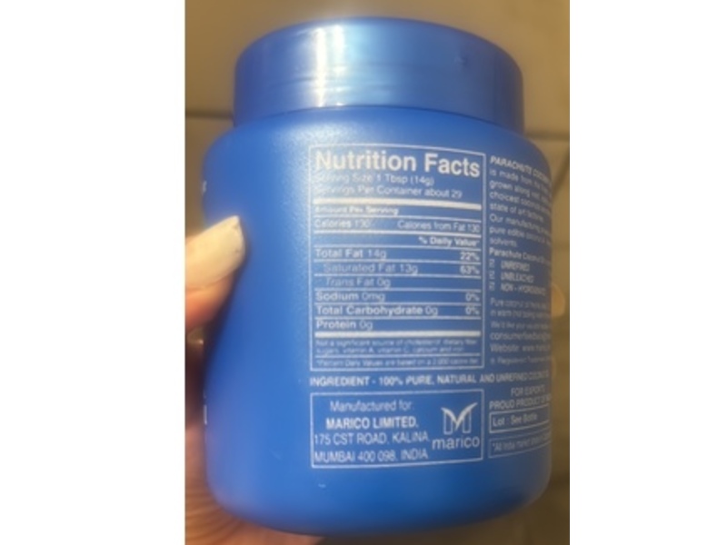 Parachute Coconut Oil, 15 fl oz/0.44 L