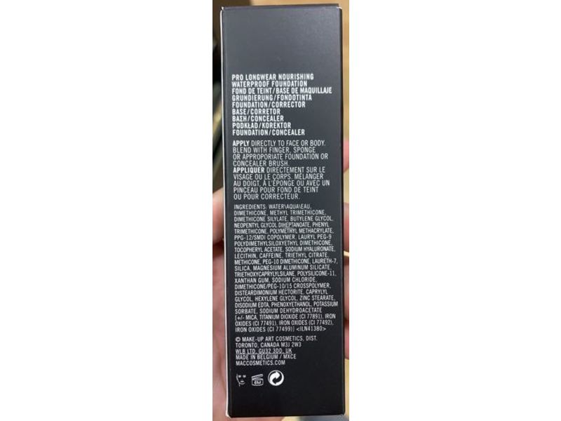 Mac Pro Longwear Nourishing Foundation, NC38, Waterproof, 0.84 fl oz/25 mL