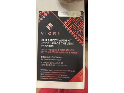 Viori Hair & Body Wash Kit, Peach Hibiscus & Aloe, 10.6 oz/300 g