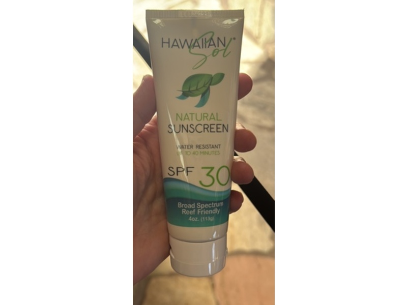 Hawaiian Sol Natural Sunscreen, SPF 30, 4 oz/113 g
