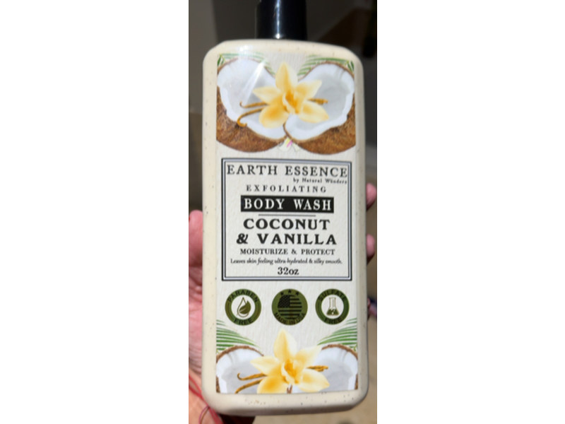 Natural Wunderz Exfoliating Body Wash, Coconut & Vanilla, 32 oz