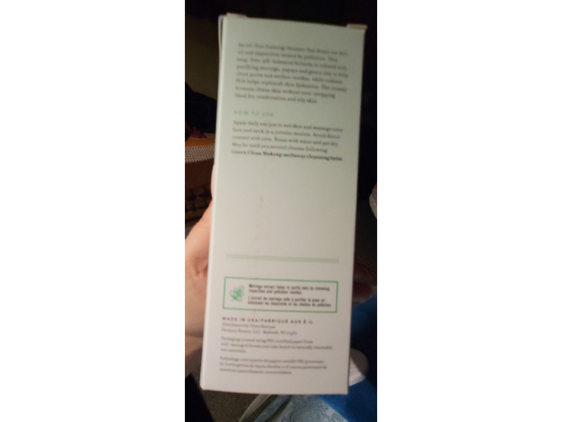 Farmacy Whipped Greens Foaming Cleanser, Oil-Free, Moringa & Papaya, 5 fl oz/150 mL