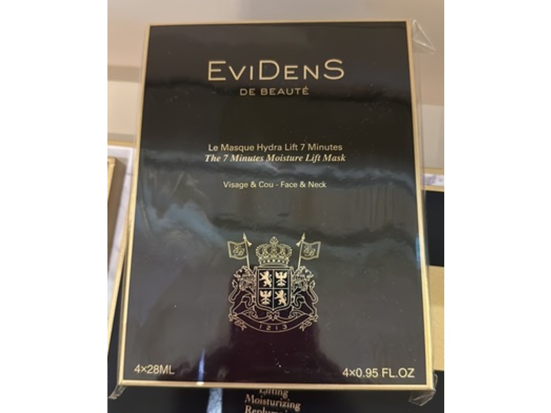 Evidens De Beaute Face & Neck Mask, 0.98 fl oz/28 mL, Pack Of 4