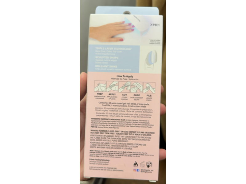 Dashing Diva Glaze Led Semi Cured Gel Nail Strips, 32 Count