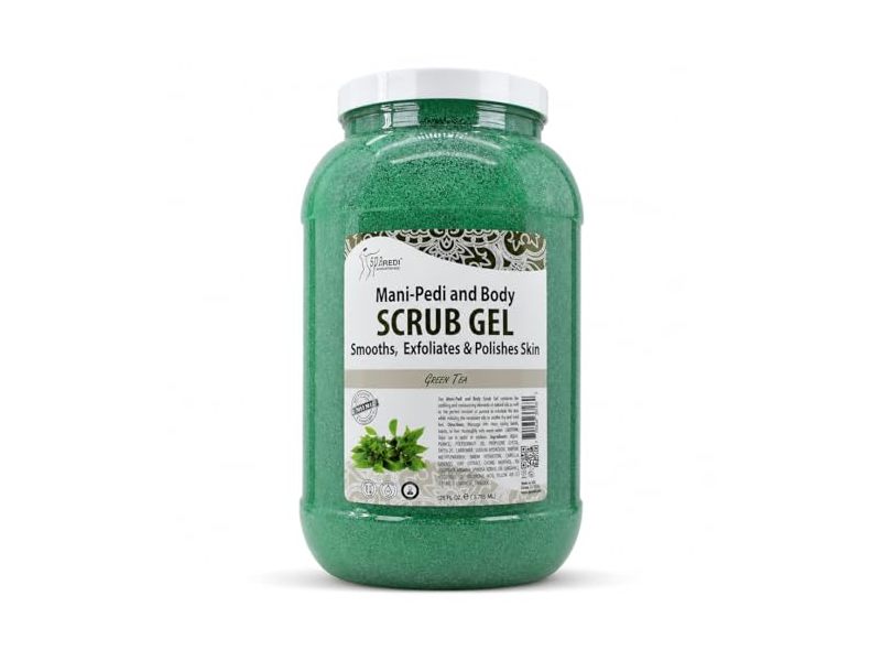 Spa Redi Mani-Pedi & Body Scrub Gel, Green Tea, 128 fl oz/3785 mL