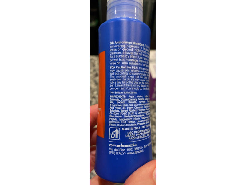 Fanola Free No Orange Shampoo, 3.38 fl oz/100 mL