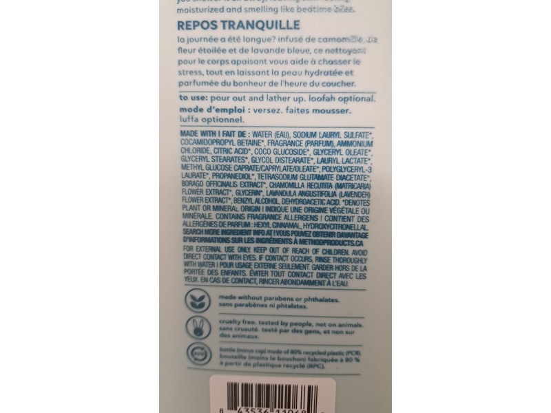 Method Body Wash, Wind Down, 18 fl oz/532 mL, Pack Of 6