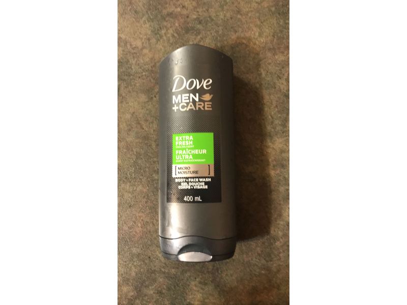 Dove Men + Care Body And Face Wash, Extra Fresh, 18 fl oz/532 mL.