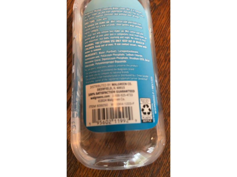 Walgreens Micellar Cleansing Water, 13.5 oz/400 mL