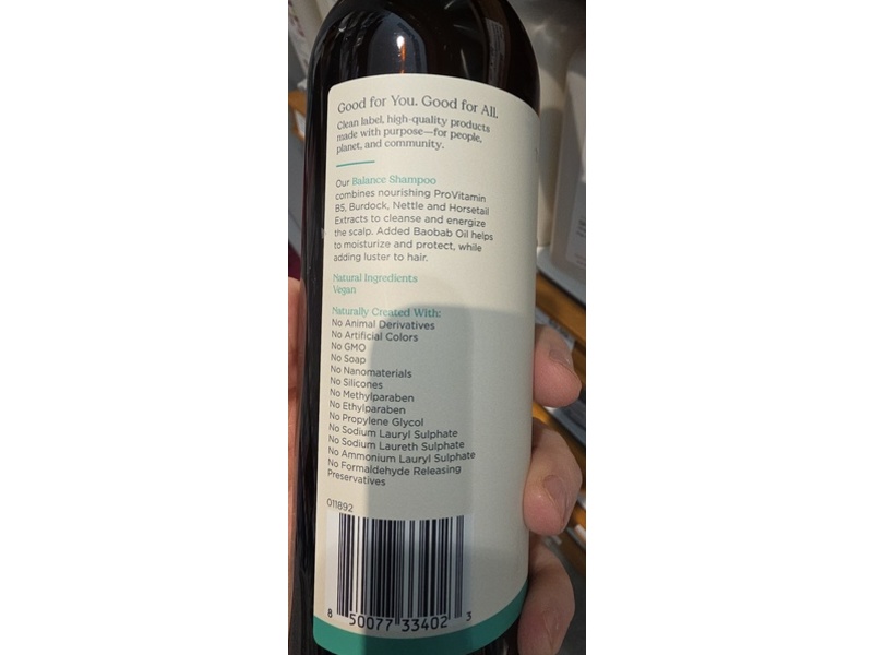 The Good Collective Balance Shampoo, ProVitamin B5, 16.9 fl oz/500 mL