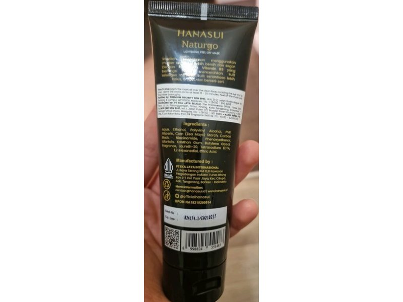 Hanasui Naturgo Lightening Peel Off Mask, 60 g