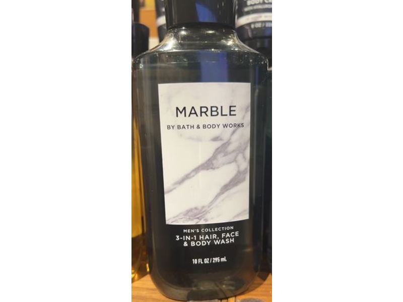 Bath & Body Works 3 In 1 Hair Face & Body Wash, Marble, 10 fl oz/295 mL