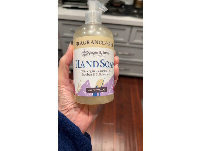 Ginger Lily Farms Botanicals Hand Soap, Fragrance-Free, 12 fl oz/355 mL