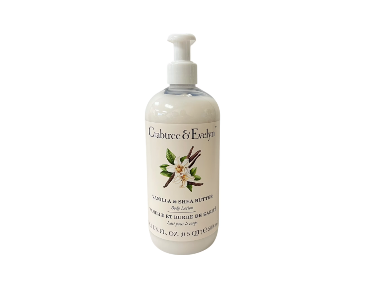 Crabtree & Evelyn Body Lotion, Vanilla & Shea Butter, 16.9 fl oz/500 mL