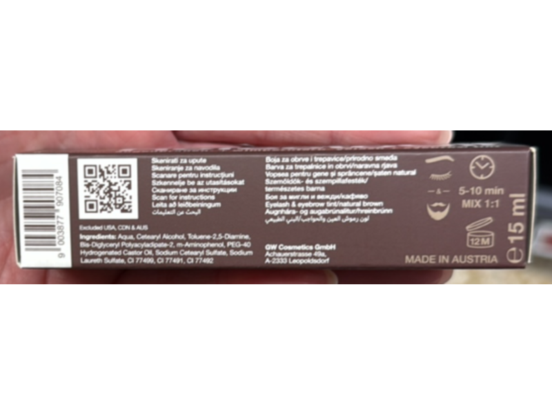 Refectocil Eye Lash & Brow Tint, 3 Natural Brown, 15 mL