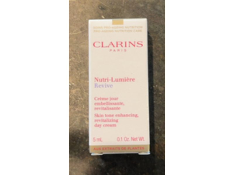 Clarins Paris Nutri-Lumiere Revive Skin Tone Day Cream, 0.1 oz/5 mL