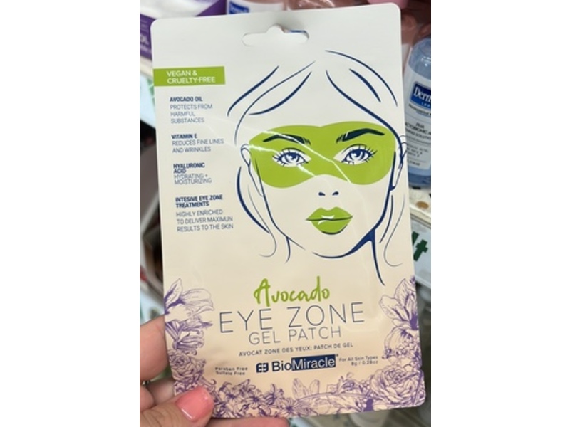 BioMiracle Eye Zone Gel Patch, Avocado, 0.28 oz/8 g, 3 Count