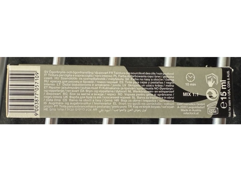 Refectocil Eyelash & Eyebrow Tint, Pure Black, 15 mL