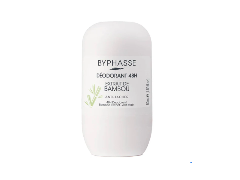 Byphasse 48H Deodorant, Bamboo Extract, 1.69 fl oz/50 mL