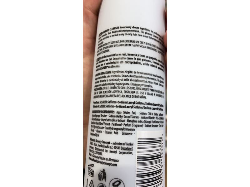 Authentic Beauty Concept Hydrate Cleanser, 10.1 fl oz/300 mL
