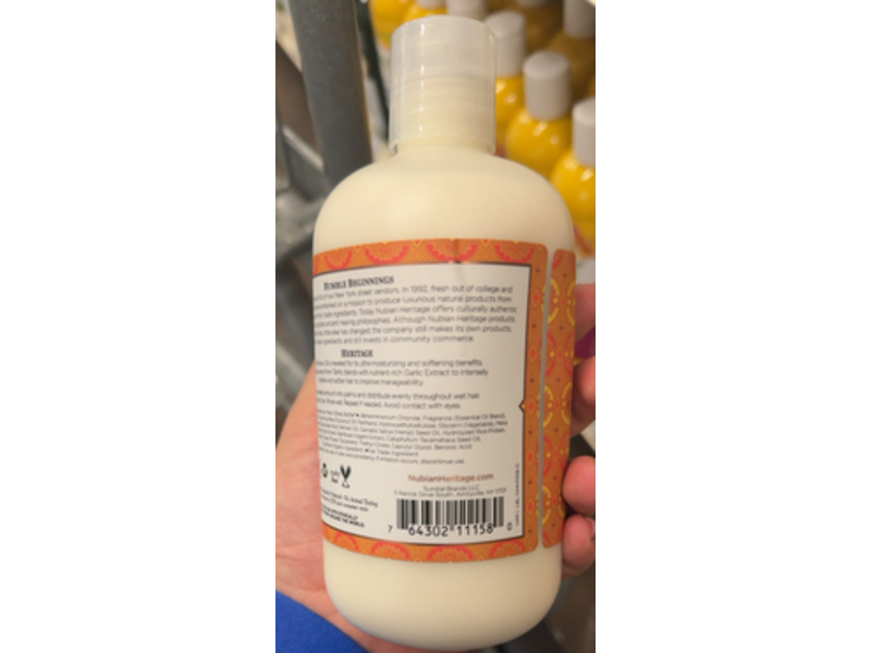 Nubian Heritage Fortify & Revitalize Indian Hemp Co-Wash, Tamanu Oil & Bamboo, 12 fl oz/355 mL