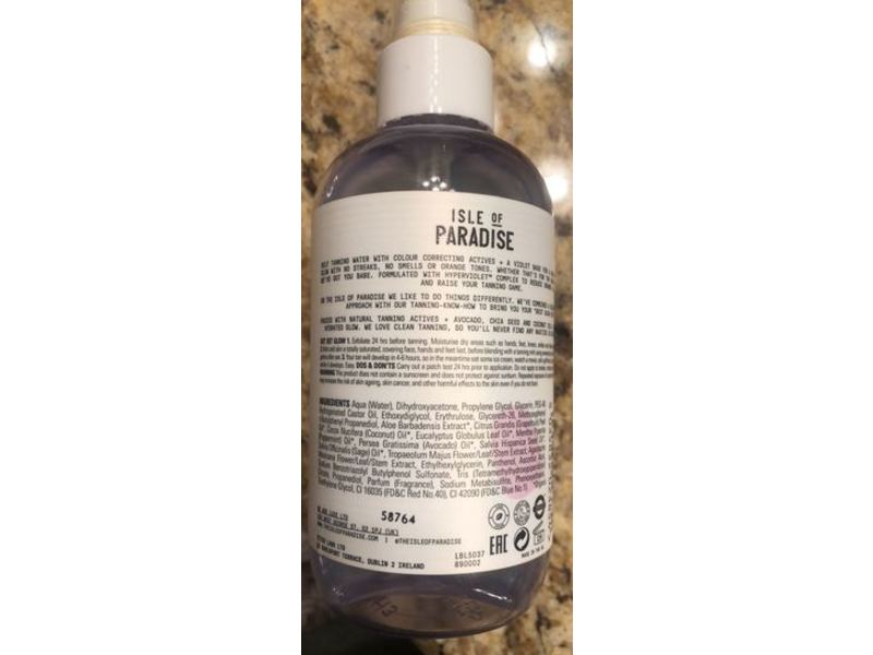 Isle Of Paradise Dark Self-Tanning Water, Hello Bronzed Glow, 6.76 fl oz/200 mL