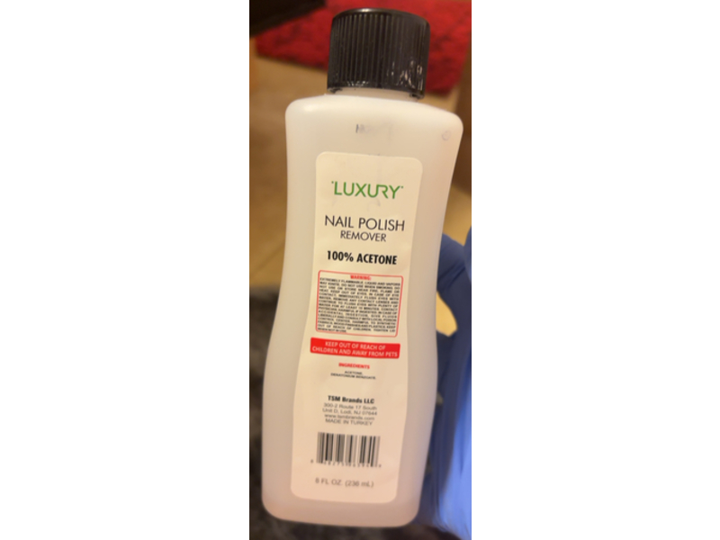 Luxury Nail Polish Remover, Acetone, 8 fl oz/236 mL