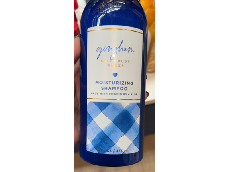 Bath & Body Works Gingham Moisturizing Shampoo, Vitamin B5 + Aloe, 16 fl oz/473 mL