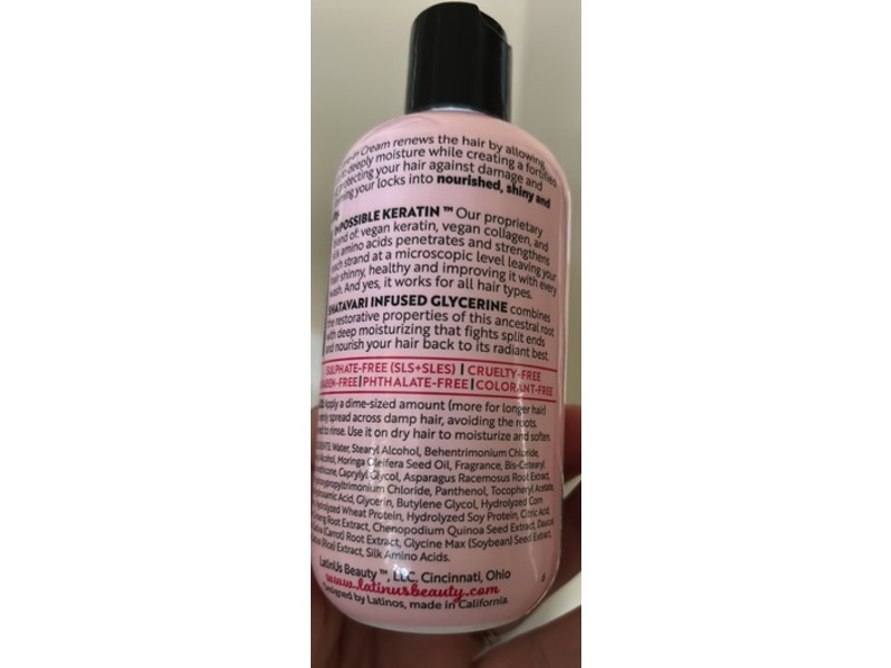 Lu LatinUs Beauty Intense Therapy Leave-In Cream, 8 fl oz/235 mL