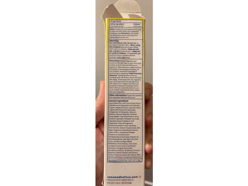 Seaweed Bath Co. Dewy Skin Face Lotion, SPF 30, 2 fl oz/59 mL