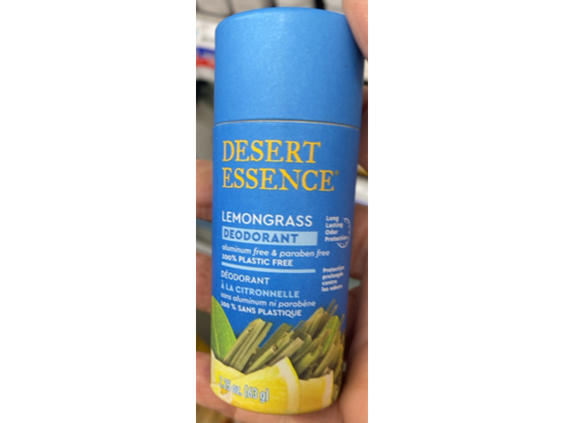 Desert Essence Deodorant, Lemongrass, 2.25 oz/63 g