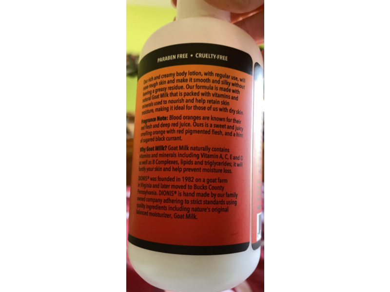 Dionis Goat Milk Skincare Body Lotion, Blood Orange Scented, 8.5 fl oz/250 mL