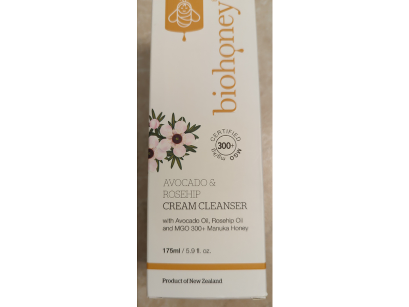 Biohoney Cream Cleanser, Avocado & Rosehip, 5.9 fl oz/175 mL
