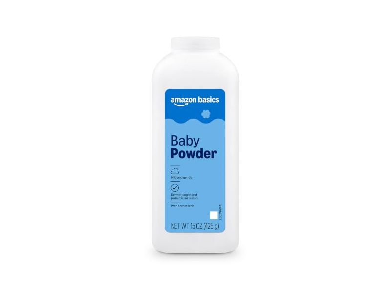 Amazon Basics Baby Powder, Cornstarch, 15 oz/425 g