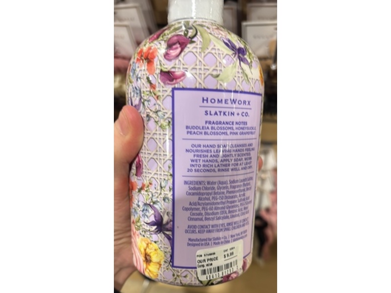 Slatkin + Co. Hand Soap Gel, Butterfly Garden, 22 fl oz/650 mL