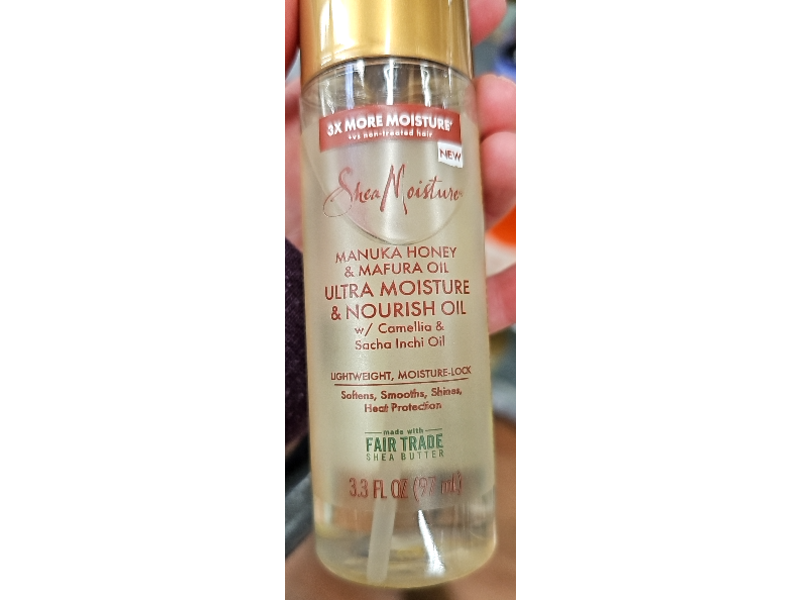 SheaMoisture Ultra Moisture & Nourish Oil, Manuka Honey & Mafura Oil, 3.3 fl oz/97 mL