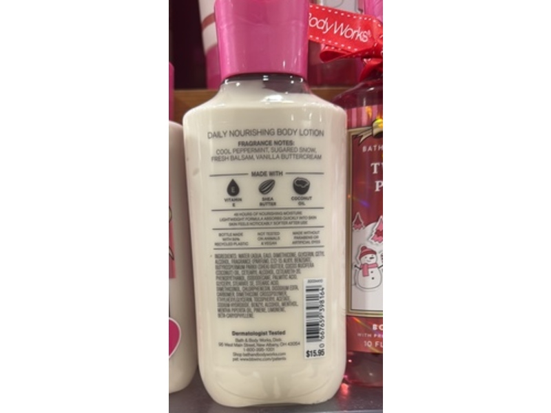 Bath & Body Works Daily Nourishing Body Lotion, Twisted Pepper Mint, 8 fl oz/236 mL