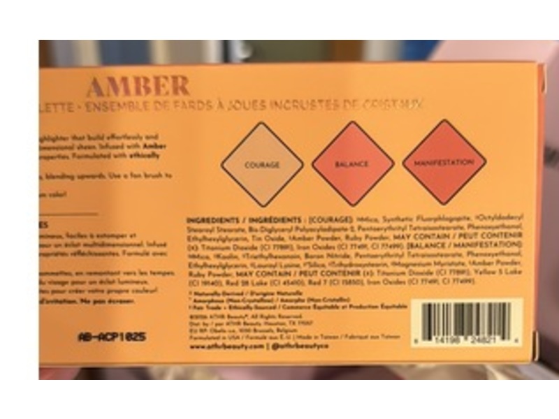 Athr Beauty Crystal Charged Cheek Palette, Amber, 0.1 oz/3 g